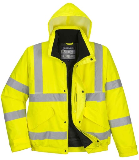 [PW001 YEL] Portwest Hi-Vis Bomber Jacket