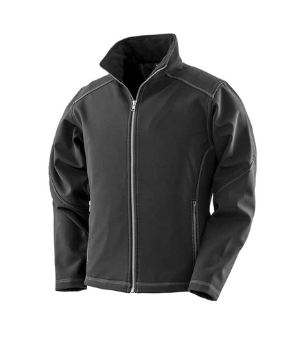 [RS455F BLK] Result Work-Guard Ladies Treble Stitch Soft Shell Jacket