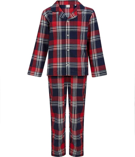 [SM74 RD/NV] SF Clothing Kids Tartan Lounge Set