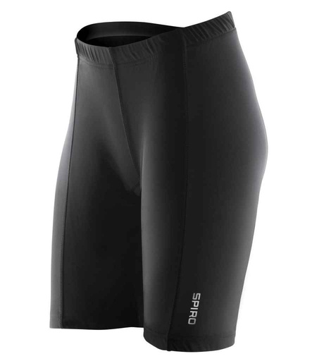 [SR187F BLK] Spiro Ladies Bikewear Padded Shorts