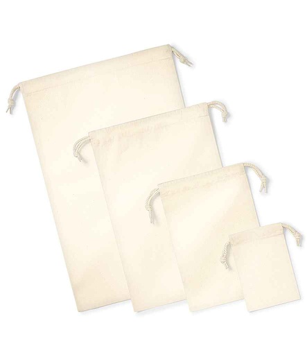 [W266 NAT] Westford Mill Organic Premium Cotton Stuff Bag
