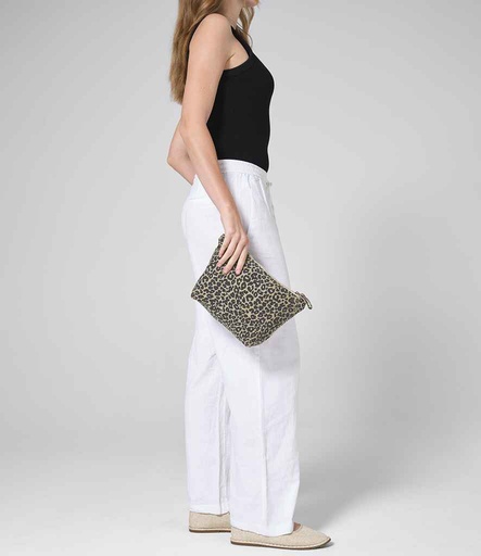 [W330 VLP] Westford Mill Leopard Print Canvas Accessory Bag