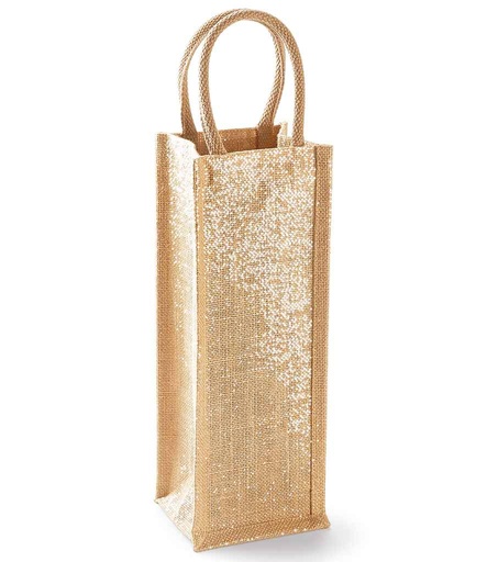 [W433 NTG] Westford Mill Shimmer Jute Bottle Bag