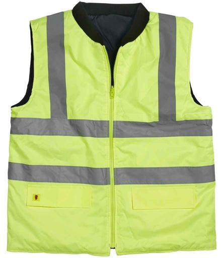 [WR007 FLY] Warrior Hi-Vis Reversible Bodywarmer