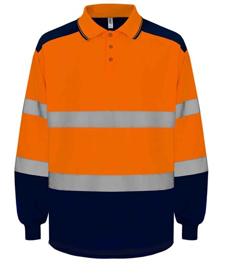 Yoko Two Tone Long Sleeve Polo Shirt