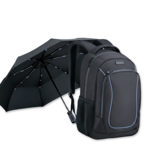 Dynamic set: business backpack 15” and automatic umbrella