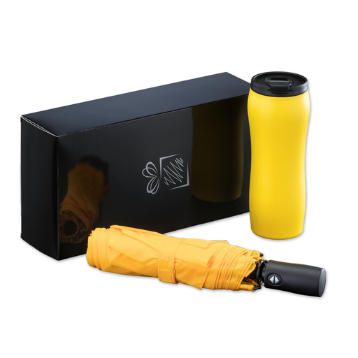 Primo Set: vacuum mug 400 ml & automatic umbrella