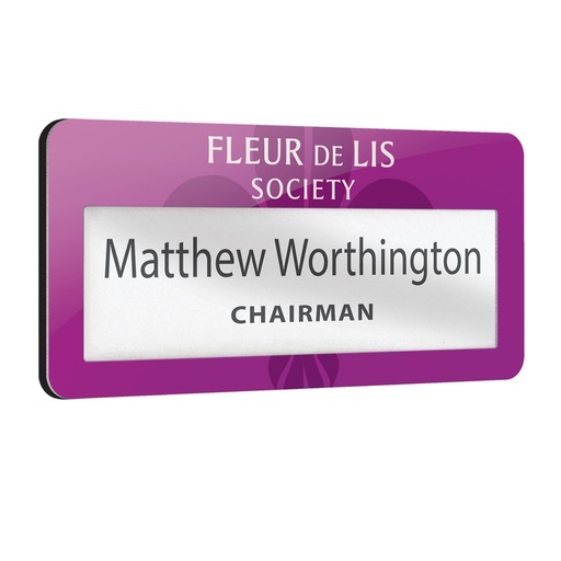 [AWS19] Aluminium Reusable Badge 73 x 35mm 19mm Window