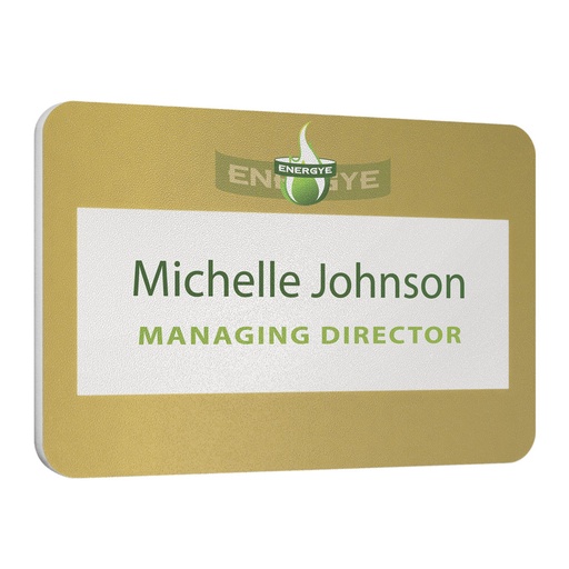 [SRB7L] Matt Finish Reusable Name Badge 76mm x 51mm 26mm Window