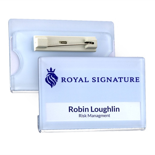 [ACRW1S] Clear Acrylic Reusable Badge 66 x 42mm 11mm Window