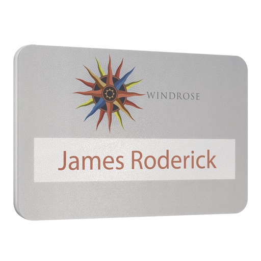 [SRB7M] Matt Finish Reusable Name Badge 76mm x 51mm 19mm Window
