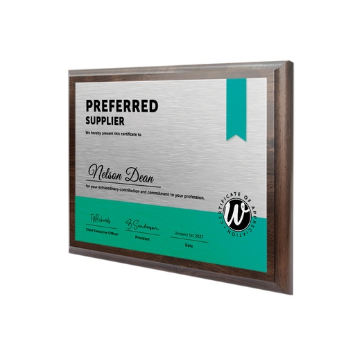 [AAP9x7L] Metal Faced Plaque 9 x 7ins Landscape