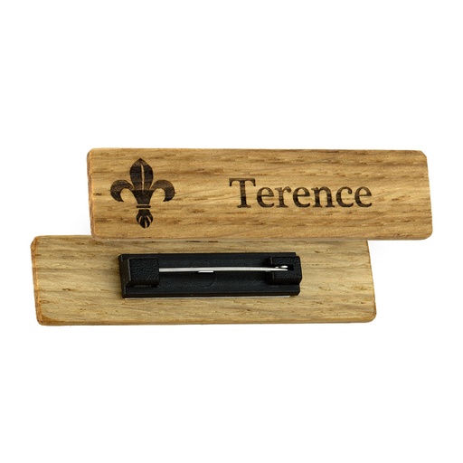 [WDB3] WDB3 Real Wood Badge 73mm x 19mm