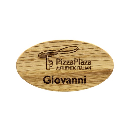 [WDF11] Oak Fridge Magnet 64mm x 34mm Oval