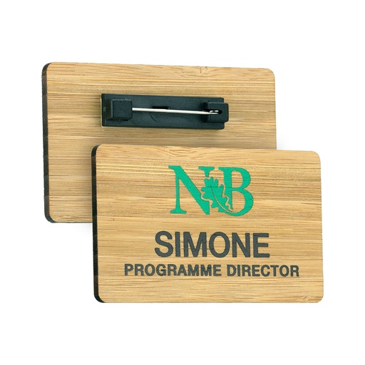 [BMB-NB1-BAMBOO] Bamboo Name Badge 73mm x 44mm