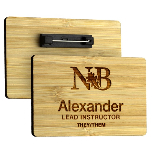 [BMB-NB4-BAMBOO] Bamboo Name Badge 86mm x 54mm