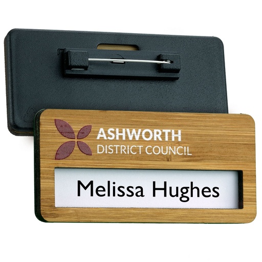 [BMB-WBS12] Bamboo Window Badge 73mm x 35mm With 12mm Window
