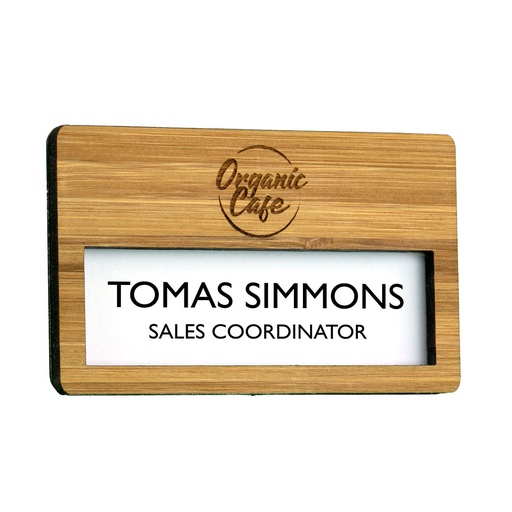 [BMB-WBL19] Bamboo Window Badge 73mm x 44mm With 19mm Window