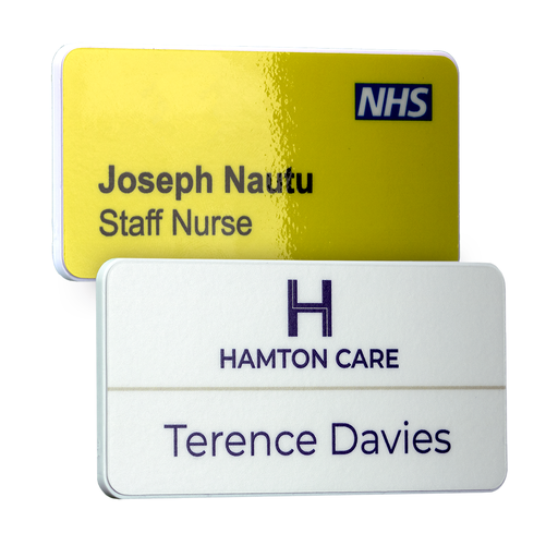 [KSNB1] Antimicrobial Plastic Name Badge 75mm x 38mm