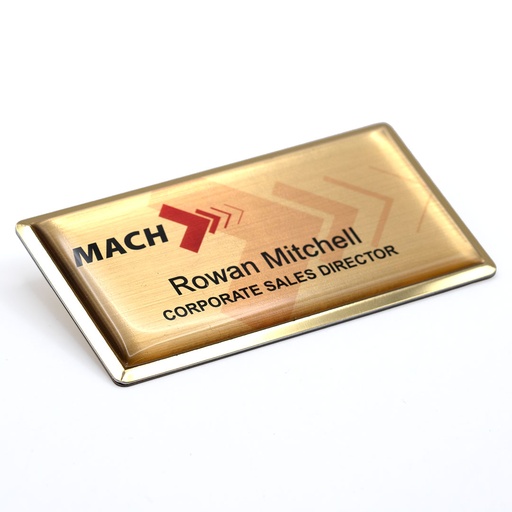 Excel Framed Name Badge 75mm x 38mm Domed