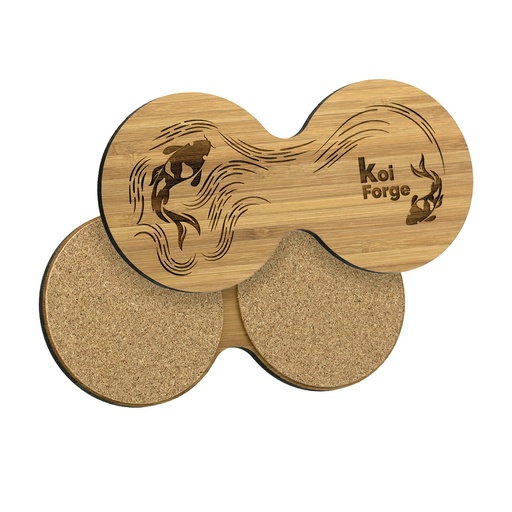[BMB-C92D-BAMBOO] Bamboo Coaster 188mm x 92mm Double