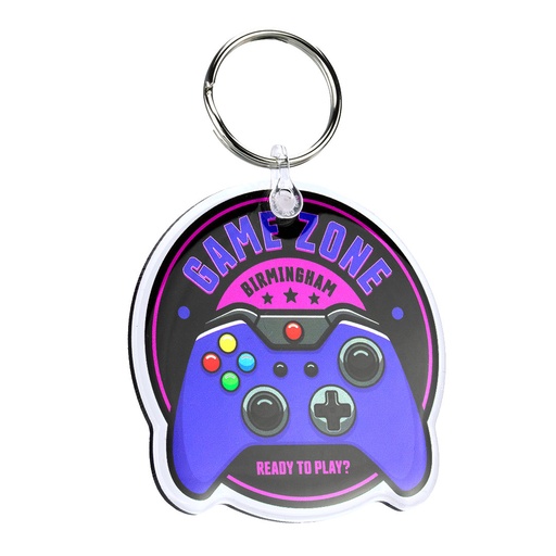 [ACR-K2B-7070] Double Sided Recycled Acrylic Keyring Up To 70mm x 70mm