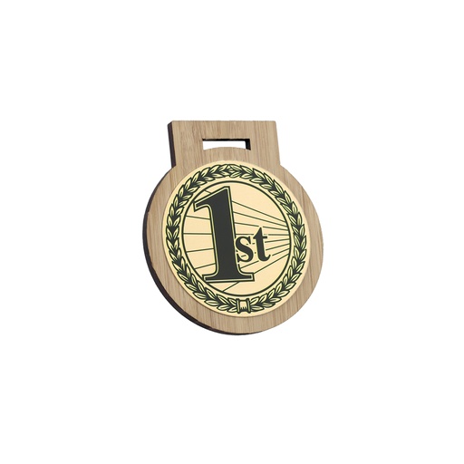 [BMB-MED-M] Bamboo Medal with Metal Centre