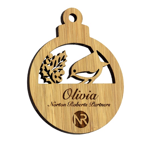 [BMB-CTO-B1-BAMBOO] Bamboo Robin Bauble
