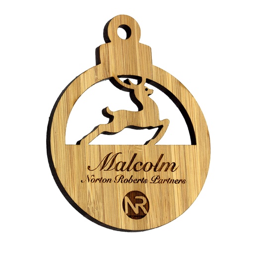 [BMB-CTO-B2-BAMBOO] Bamboo Reindeer Bauble