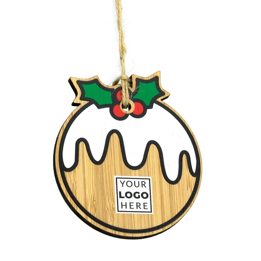[BMB-CTO-SB7-BAMBOO] Bamboo Shaped Bauble - Xmas Pudding