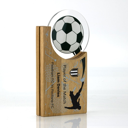 [ALA-HC-OAK] Oak Layered Acrylic Hovering Circle Award
