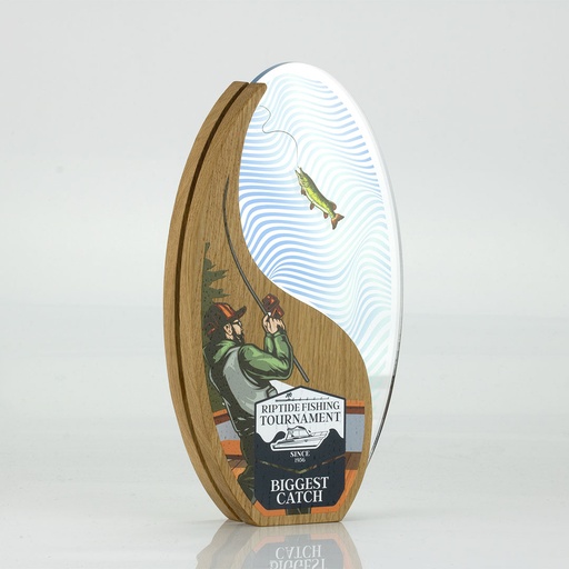 [ALA-Y-OAK] Oak Layered Acrylic Yinyang Award