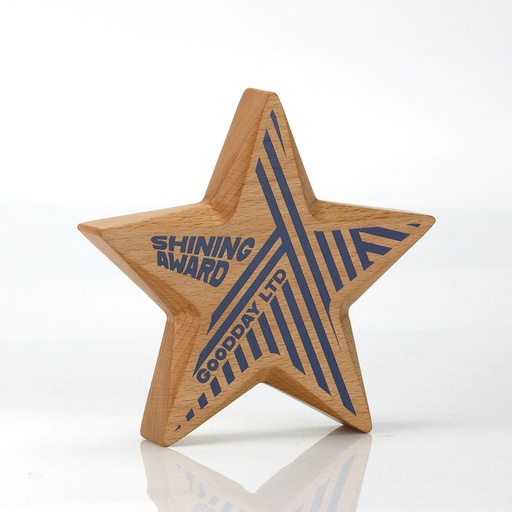 [WDFA-C2-1-BEECH] Faceted Star Award 168mm x 160mm
