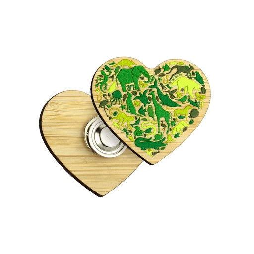 [BMP-PB50M] Bamboo Printed Pin Badge with Magnet Fitting Upto 50x50mm