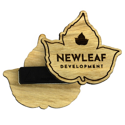 [WDE-PB70M] Oak Engraved Pin Badge with Magnet Fitting Upto 70x70mm