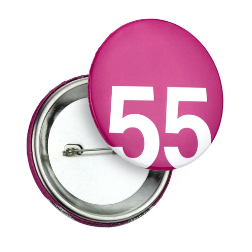 [AM-BB55A] 55mm All Metal Button Badge - Pin Aligned Horizontally to Artwork