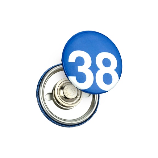 [AM-BB38M] 38mm All Metal Button Badge with Magnet Fitting