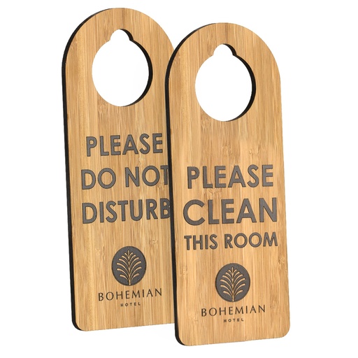 [BMBDH1-2-DP-BAMBOO] Bamboo Arch Door Hanger - Double Sided