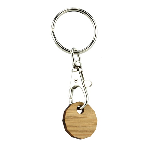 [BMB-TCP] Plain Bamboo Trolley Coin Keyring