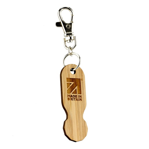 [BMB-TKQ1] Single Sided Bamboo Trolley Keyring with Quick Release