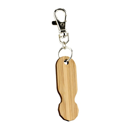 [BMB-TKQP] Plain Bamboo Trolley Keyring with Quick Release