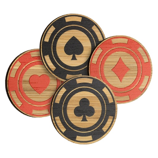 [BMP-T35-1] Bamboo Printed Single Sided Token Up to 35x35mm