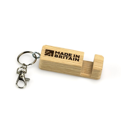 [WDKPH-OCC-1] Oak Engraved Phone Stand Keyring