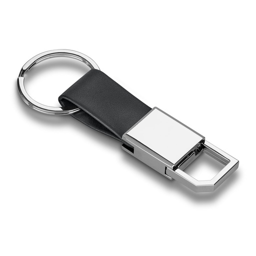 [93363-103] BOURCHIER. Metal and PU keyring with hook