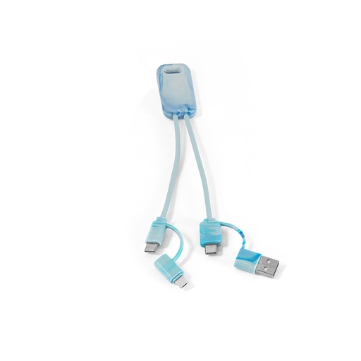 [97191-100] BERNERS. Superfast 6-in-1 USB cable in recycled PET (100% rPET)