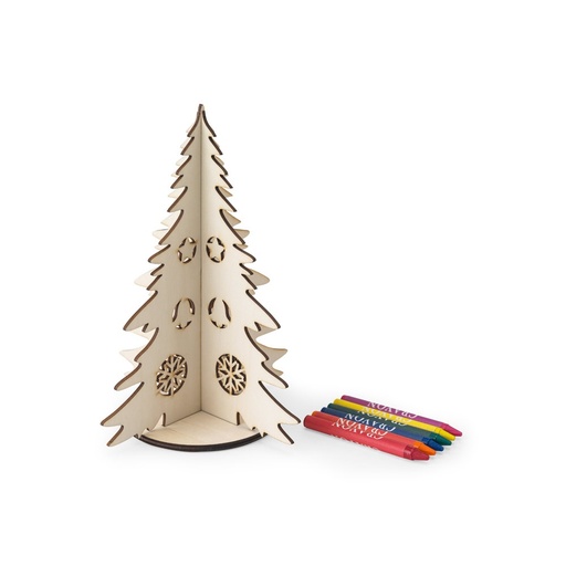 [98153-150] PINERY. Collapsible wooden Christmas tree to colour