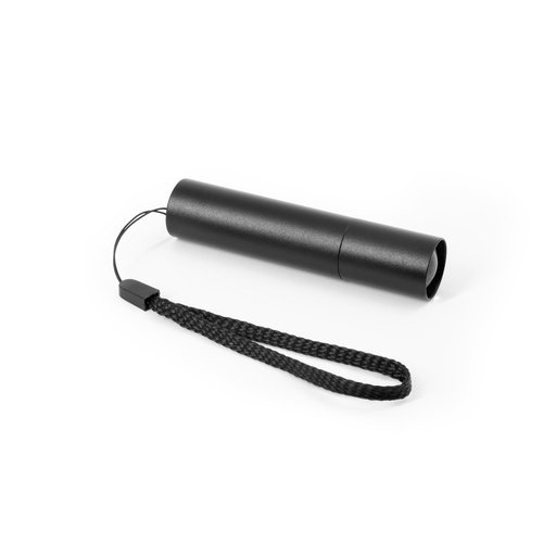 [98164-103] BRUCE. Rechargeable flashlight made from recycled aluminum (100% rAL) with 30 mm extendable tip