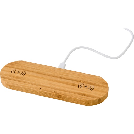 [432509-823] Bamboo dual wireless charger