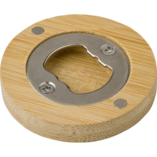 [966195-011] Bamboo magnet with bottle opener
