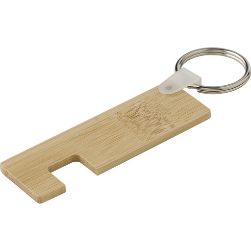 [966246-011] Bamboo phone holder keyring